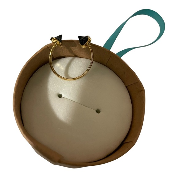 Shiraleah black Triska knuckle ring size 6 gold tone new in box Christmas - Picture 4 of 6